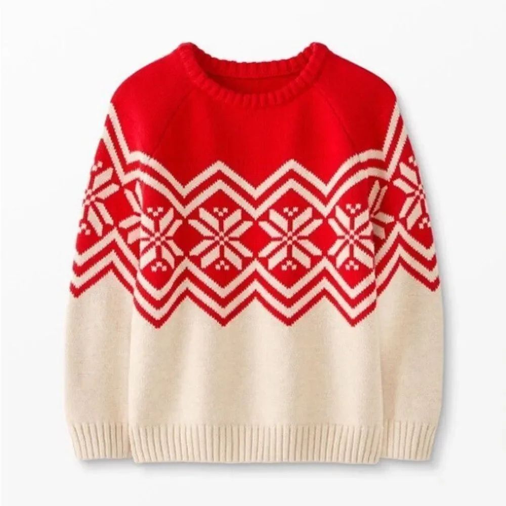 HANNA ANDERSSON Scandi Snowflake Fair Isle Crewneck Sweater